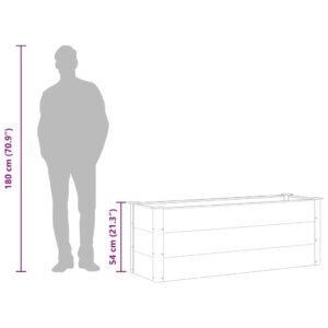 Sodo vazonas, pilkas, WPC, 150x50x54cm, aukštas