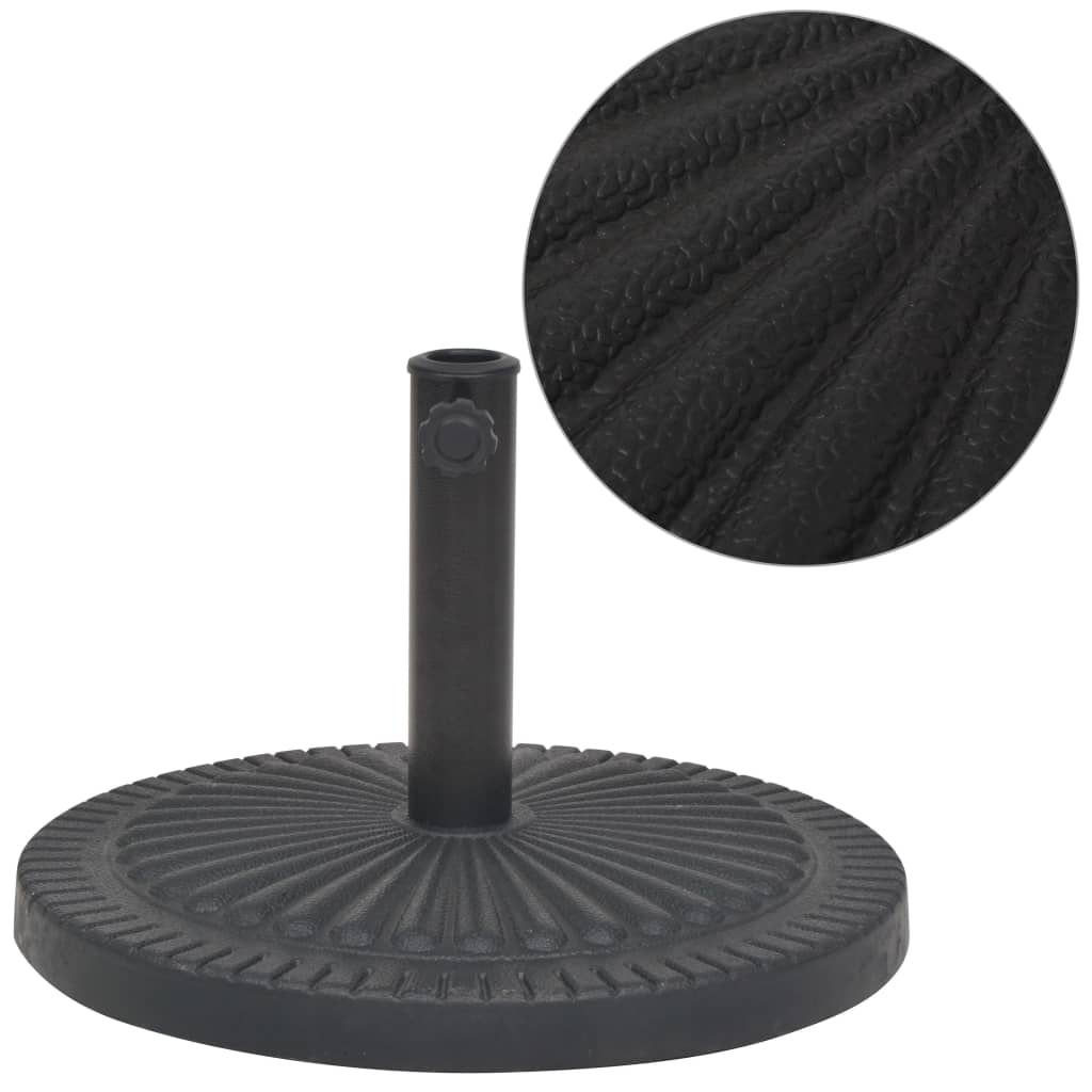 Skėčio stovas iš dervos, apvalus, juodas, 14 kg Skėčio stovas iš dervos, apvalus, juodas, 14 kg - Image 2