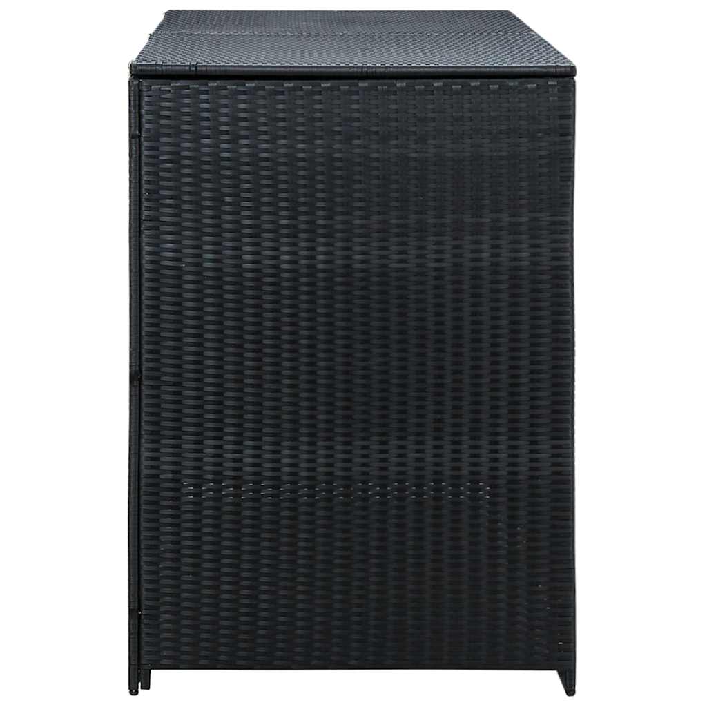 Konteinerių stoginė, dvivietė, poliratanas, juoda, 148x80x111cm Konteinerių stoginė, dvivietė, poliratanas, juoda, 148x80x111cm - Image 7