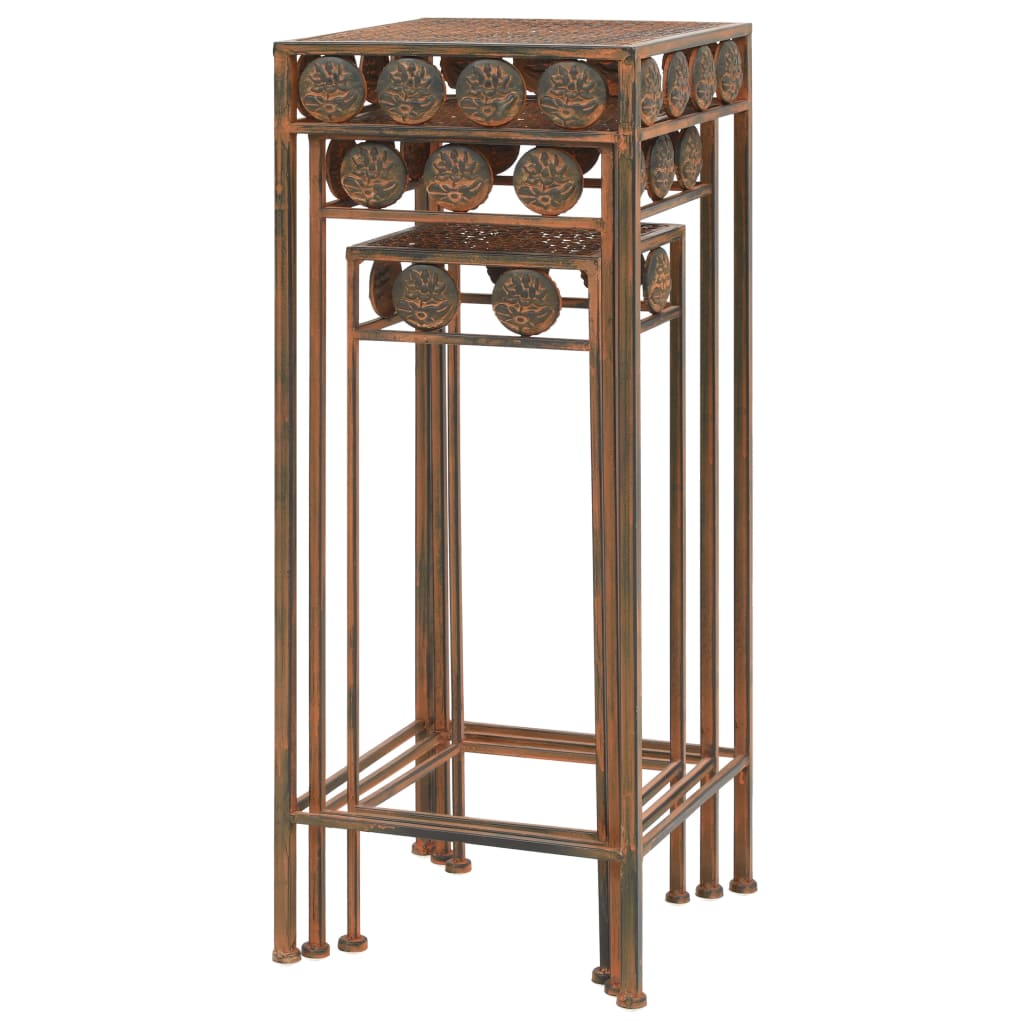 Stovai augalams, 3vnt., rūdžių sp., metalas, vintažinio stil. Stovai augalams, 3vnt., rūdžių sp., metalas, vintažinio stil. - Image 7