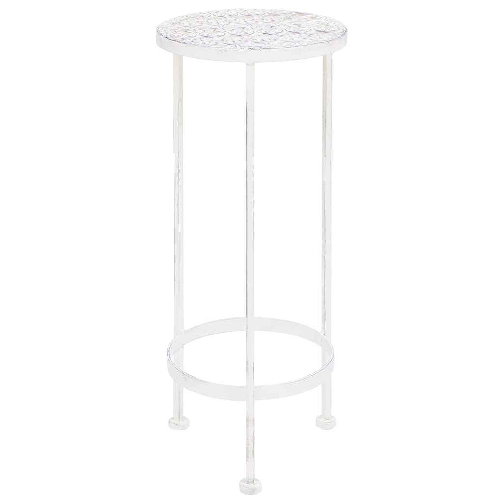 Stovai augalams, 3vnt., balti, metalas, vintažinio stiliaus Stovai augalams, 3vnt., balti, metalas, vintažinio stiliaus - Image 3