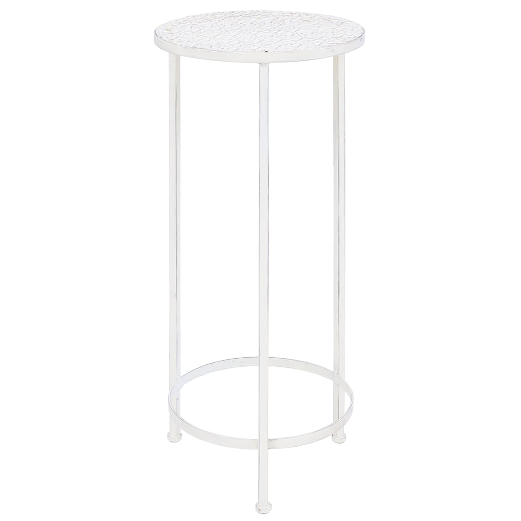 Stovai augalams, 3vnt., balti, metalas, vintažinio stiliaus Stovai augalams, 3vnt., balti, metalas, vintažinio stiliaus - Image 4