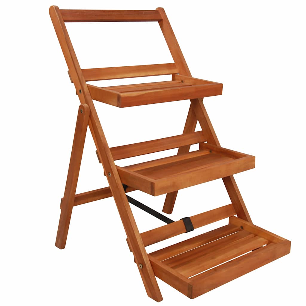 Stovas augalams, 3 pakopų, 50x63x80cm, akacijos masyvas Stovas augalams, 3 pakopų, 50x63x80cm, akacijos masyvas - Image 2