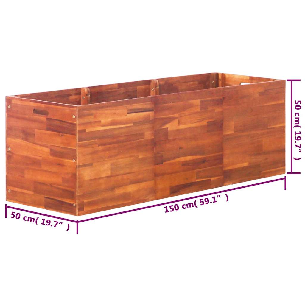 Lovelis augalams, akacijos mediena, 150x50x50cm, aukštas Lovelis augalams, akacijos mediena, 150x50x50cm, aukštas