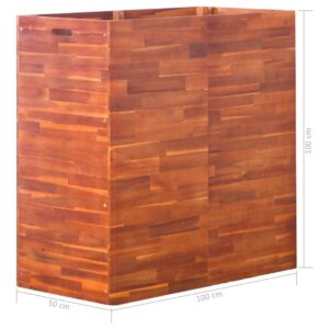 Lovelis augalams, akacijos mediena, 100x50x100cm, aukštas