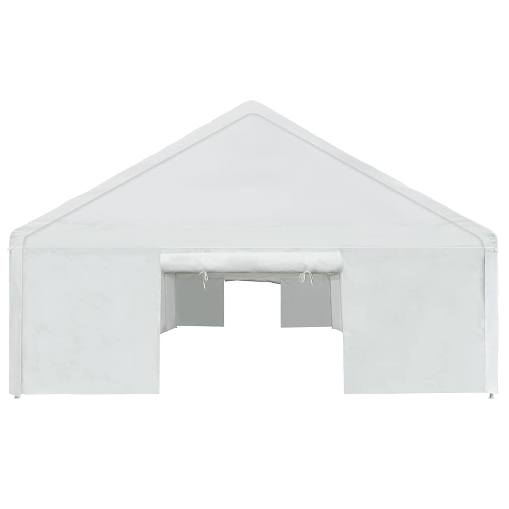 Sandėliavimo palapinė, PE, 6×12 m, balta Sandėliavimo palapinė, PE, 6x12 m, balta - Image 4
