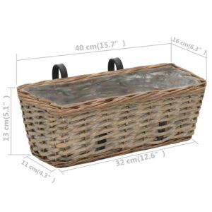 Balkono loveliai, 2vnt., 40 cm, pinti, su PE įdėklu
