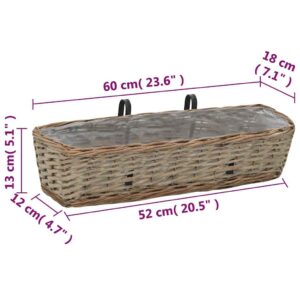 Balkono loveliai, 2vnt., 60 cm, pinti, su PE įdėklu