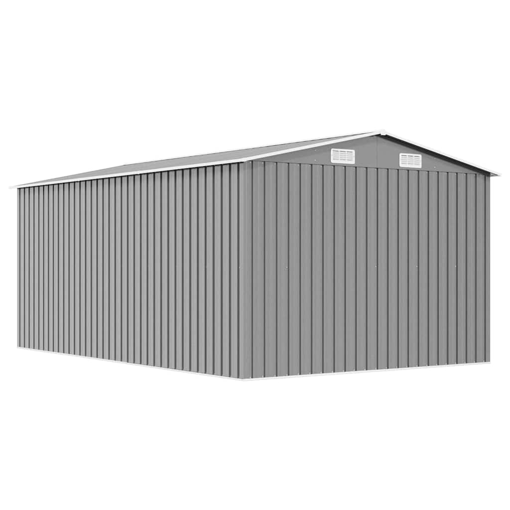 Sodo pašiūrė, pilkos spalvos, 257x392x181cm, metalas Sodo pašiūrė, pilkos spalvos, 257x392x181cm, metalas - Image 7