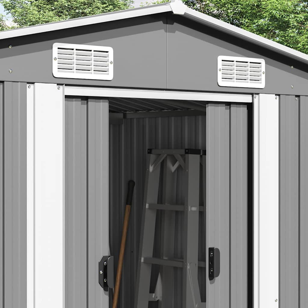 Sodo pašiūrė, pilkos spalvos, 257x580x181cm, metalas Sodo pašiūrė, pilkos spalvos, 257x580x181cm, metalas - Image 3