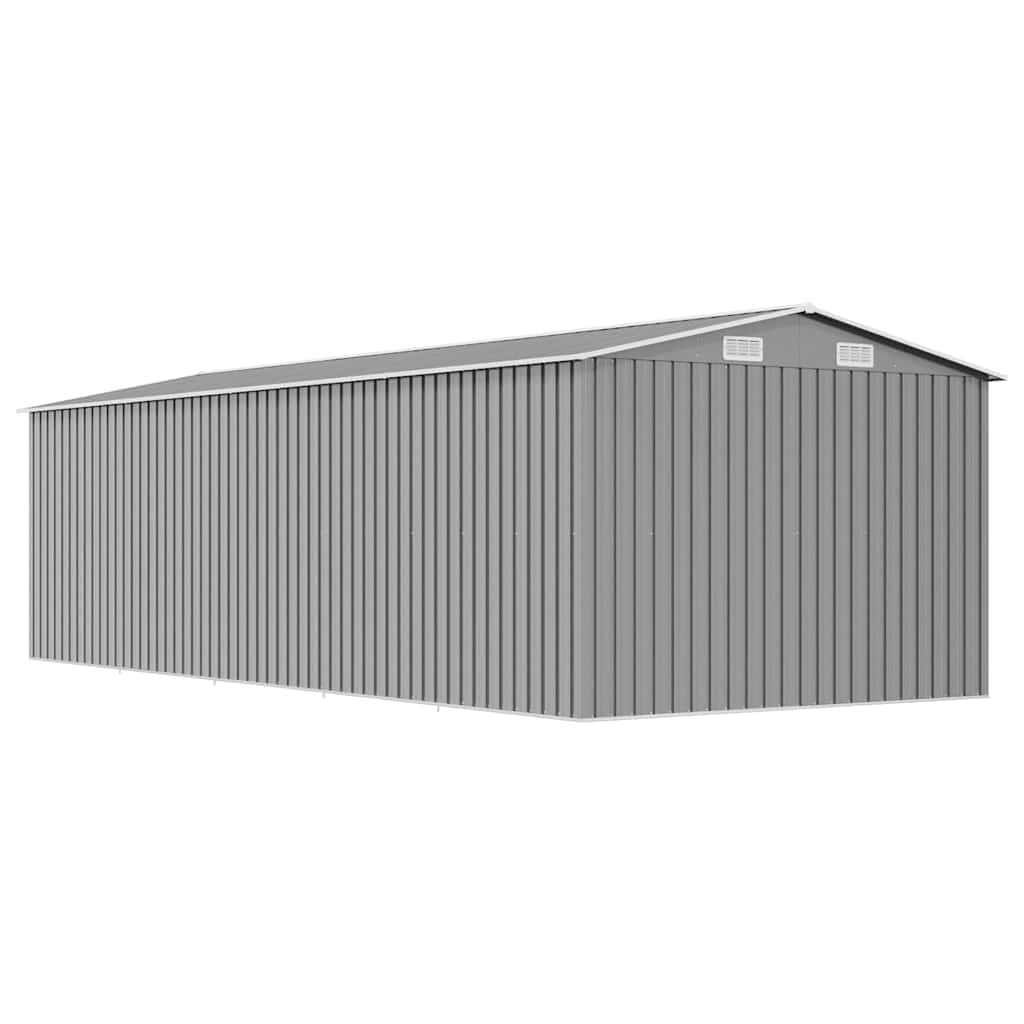 Sodo pašiūrė, pilkos spalvos, 257x580x181cm, metalas Sodo pašiūrė, pilkos spalvos, 257x580x181cm, metalas - Image 7