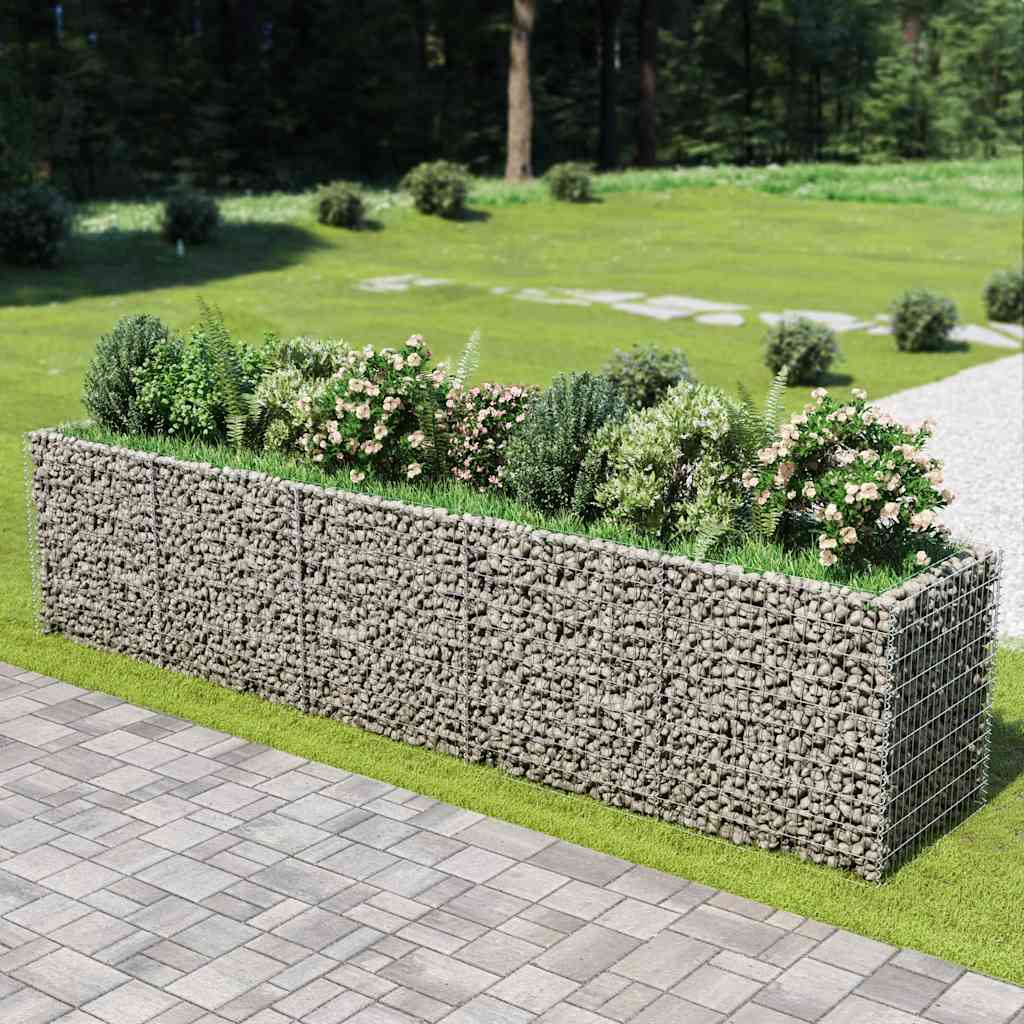 Gabiono vazonas, galvanizuotas plienas, 450x90x100cm, aukštas Gabiono vazonas, galvanizuotas plienas, 450x90x100cm, aukštas - Image 2