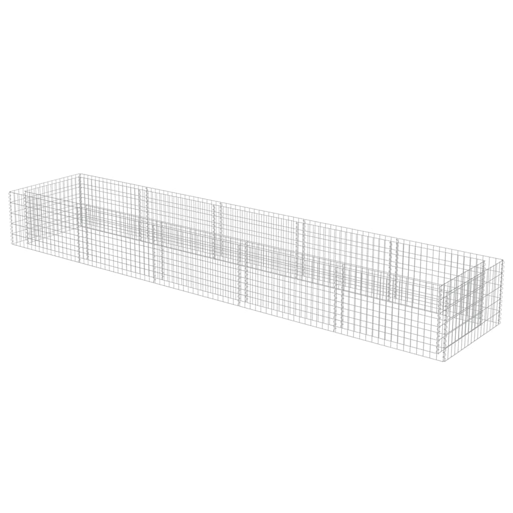 Gabiono vazonas, galvanizuotas plienas, 450x90x50cm, aukštas Gabiono vazonas, galvanizuotas plienas, 450x90x50cm, aukštas - Image 3