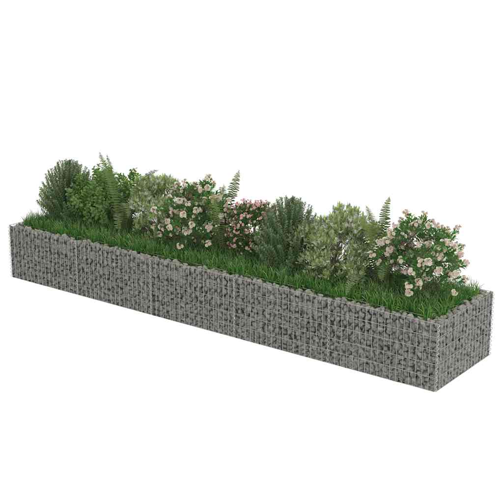 Gabiono vazonas, galvanizuotas plienas, 450x90x50cm, aukštas Gabiono vazonas, galvanizuotas plienas, 450x90x50cm, aukštas - Image 4