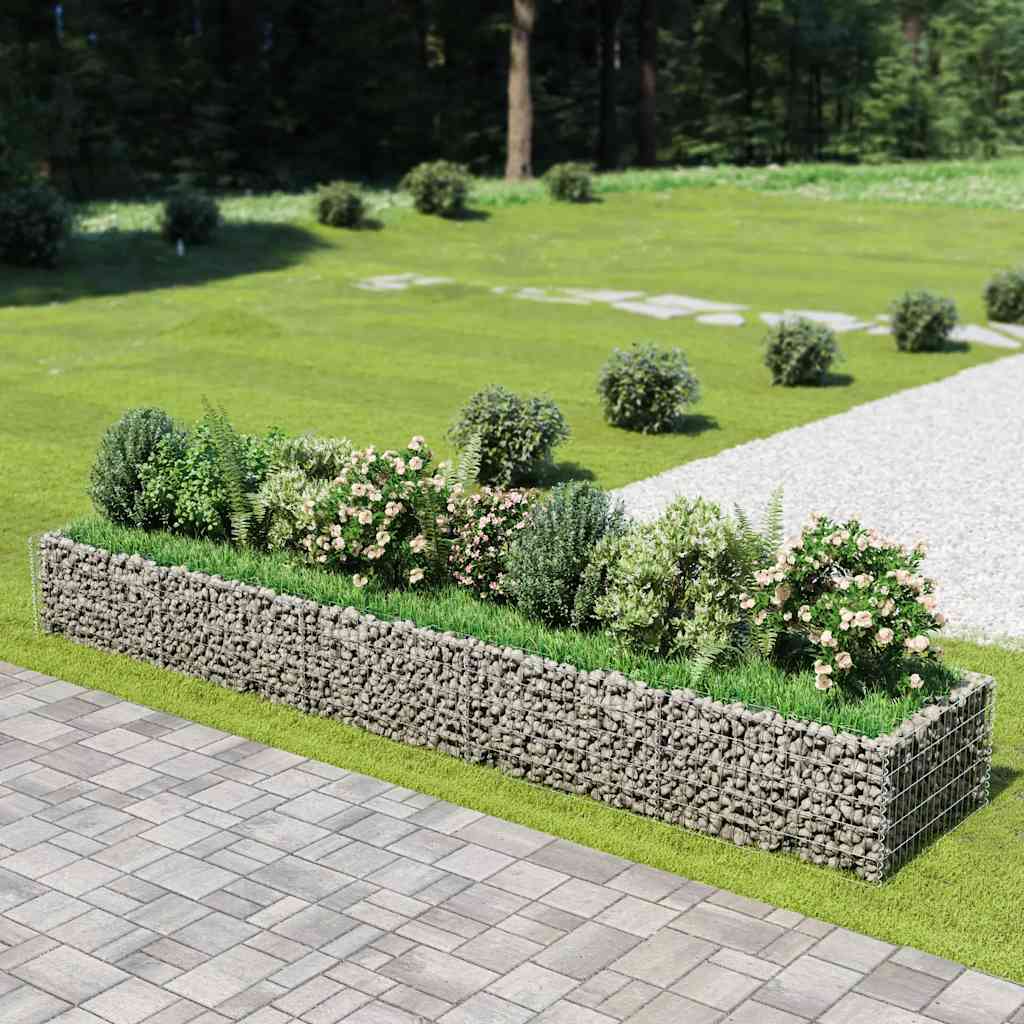 Gabiono vazonas, galvanizuotas plienas, 450x90x50cm, aukštas Gabiono vazonas, galvanizuotas plienas, 450x90x50cm, aukštas - Image 2