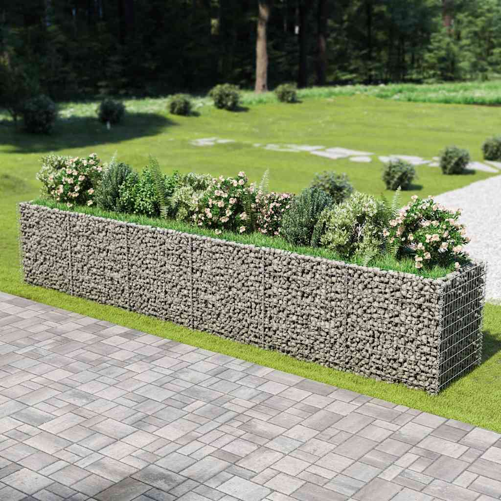 Gabiono vazonas, galvanizuotas plienas, 540x90x100cm, aukštas Gabiono vazonas, galvanizuotas plienas, 540x90x100cm, aukštas - Image 2