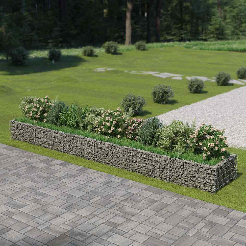 Gabiono vazonas, galvanizuotas plienas, 540x90x50cm, aukštas Gabiono vazonas, galvanizuotas plienas, 540x90x50cm, aukštas - Image 2