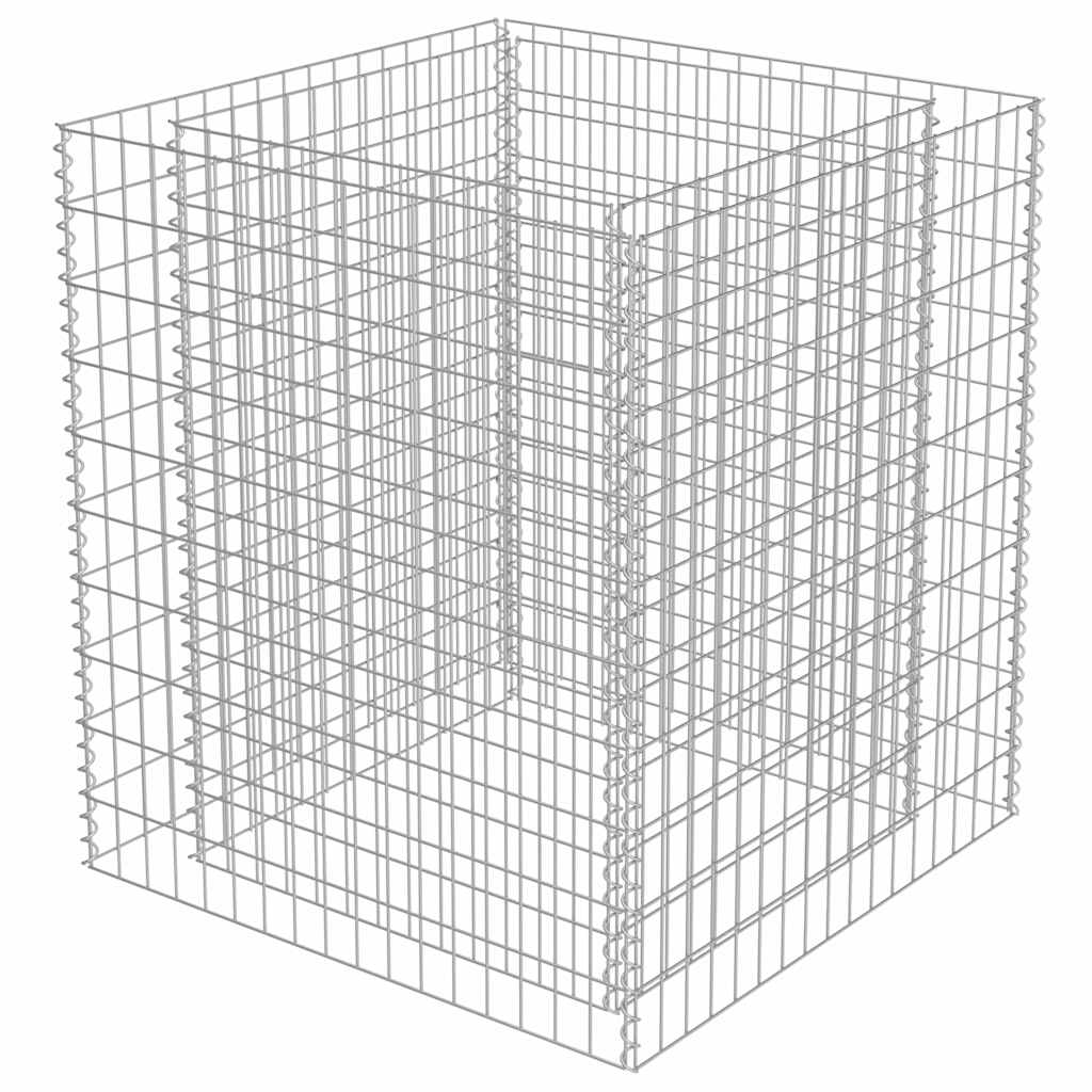 Gabiono vazonas, 90x90x100cm, galvanizuotas plienas, aukštas Gabiono vazonas, 90x90x100cm, galvanizuotas plienas, aukštas - Image 3
