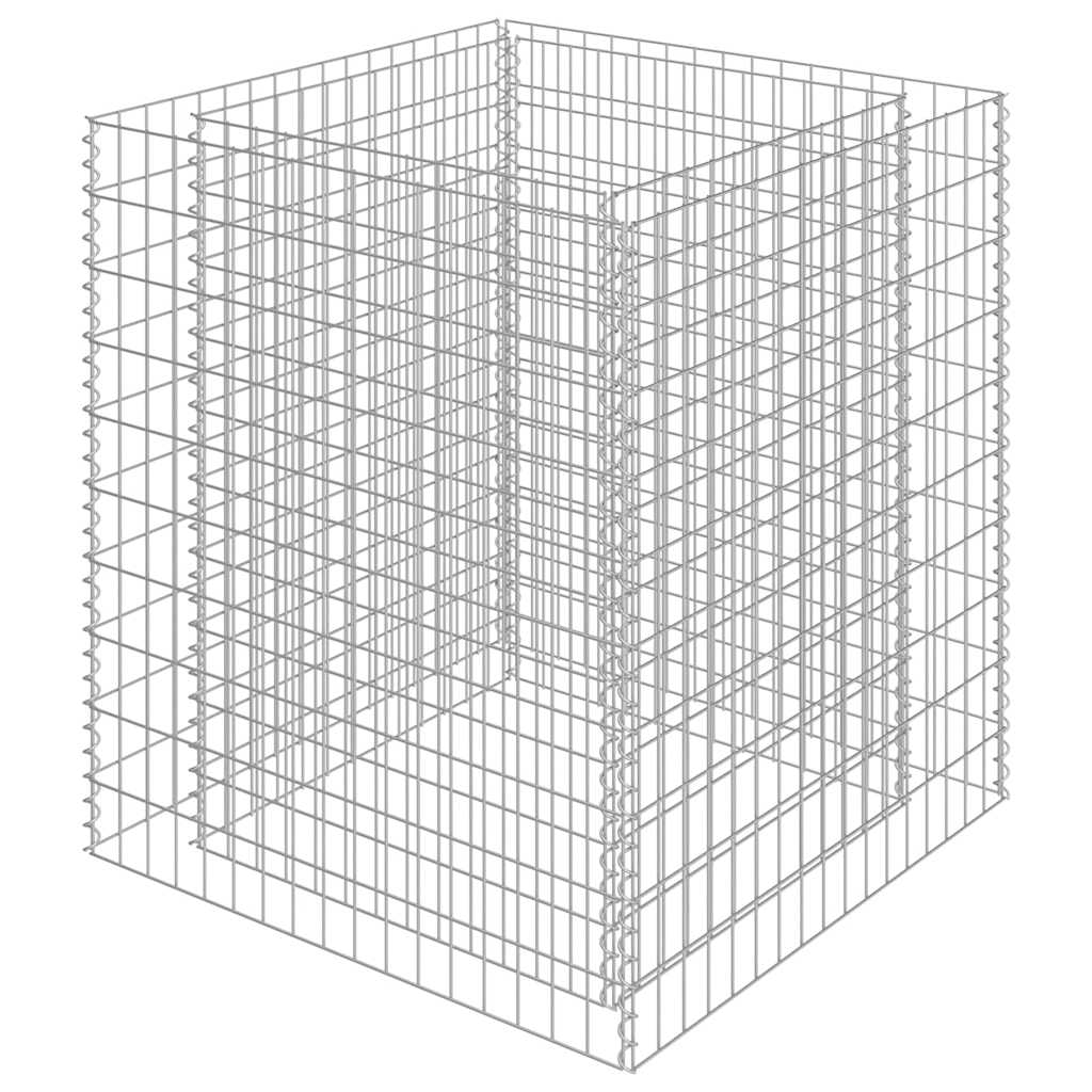 Gabiono vazonas, 90x90x100cm, galvanizuotas plienas, aukštas Gabiono vazonas, 90x90x100cm, galvanizuotas plienas, aukštas - Image 5