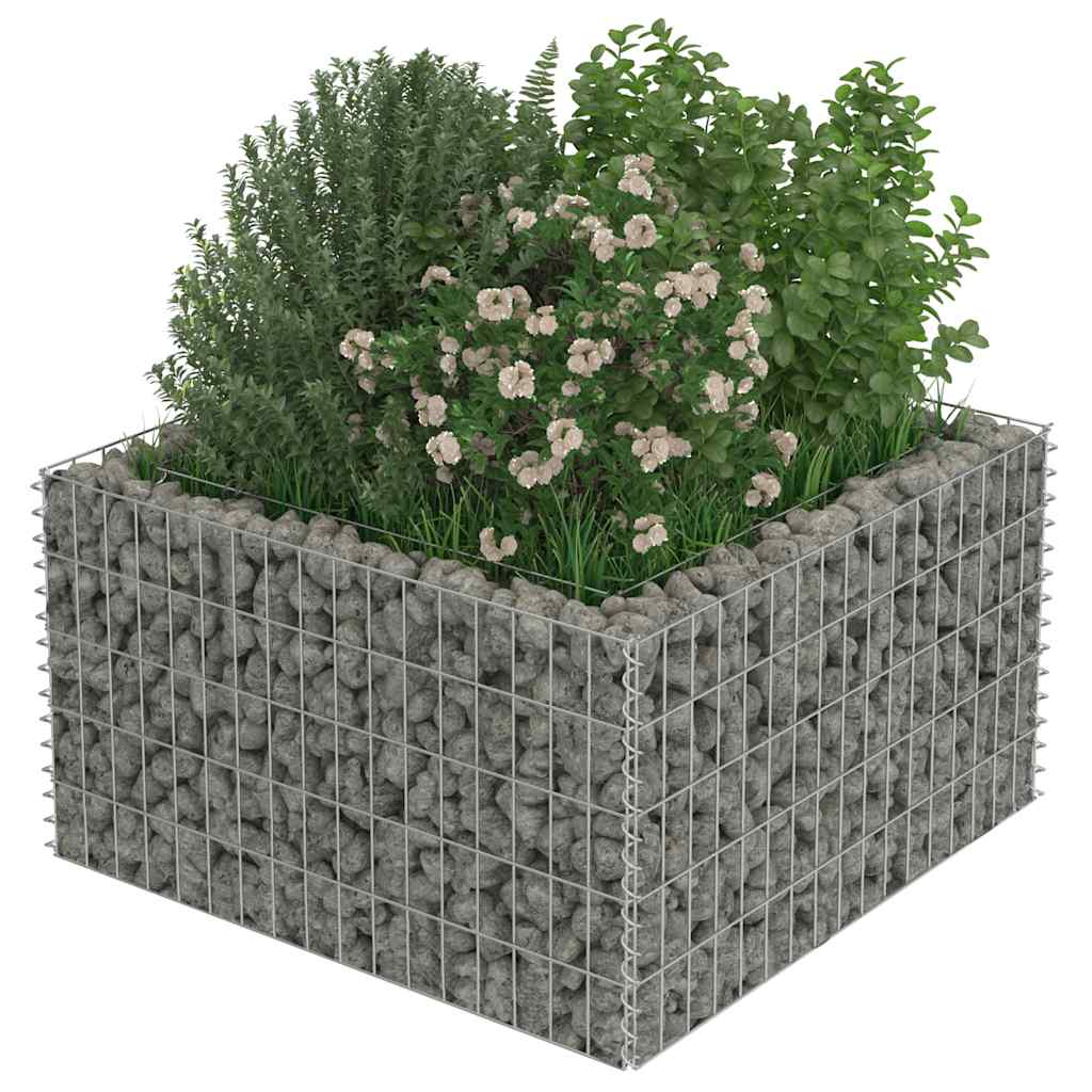 Gabiono vazonas, galvanizuotas plienas, 90x90x50cm, aukštas Gabiono vazonas, galvanizuotas plienas, 90x90x50cm, aukštas - Image 4