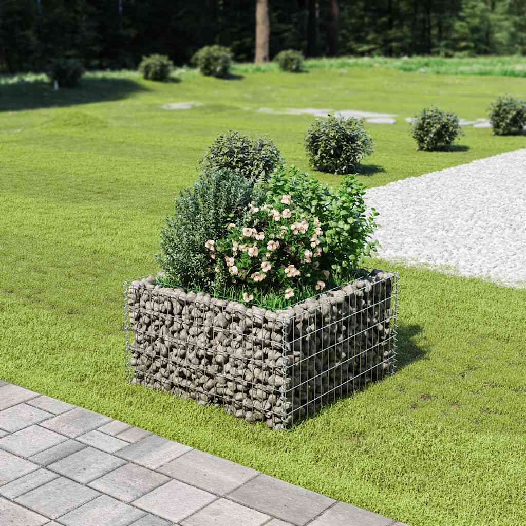 Gabiono vazonas, galvanizuotas plienas, 90x90x50cm, aukštas Gabiono vazonas, galvanizuotas plienas, 90x90x50cm, aukštas - Image 2