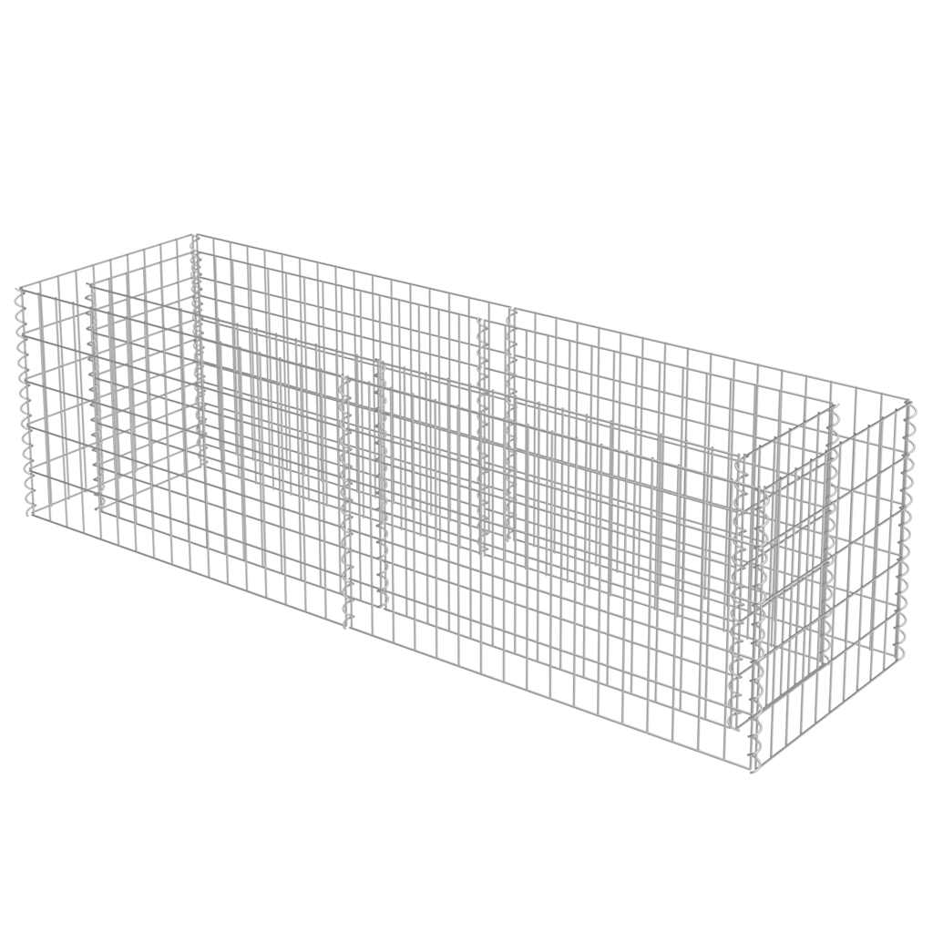 Gabiono vazonas, galvanizuotas plienas, 180x50x50cm, aukštas Gabiono vazonas, galvanizuotas plienas, 180x50x50cm, aukštas - Image 3