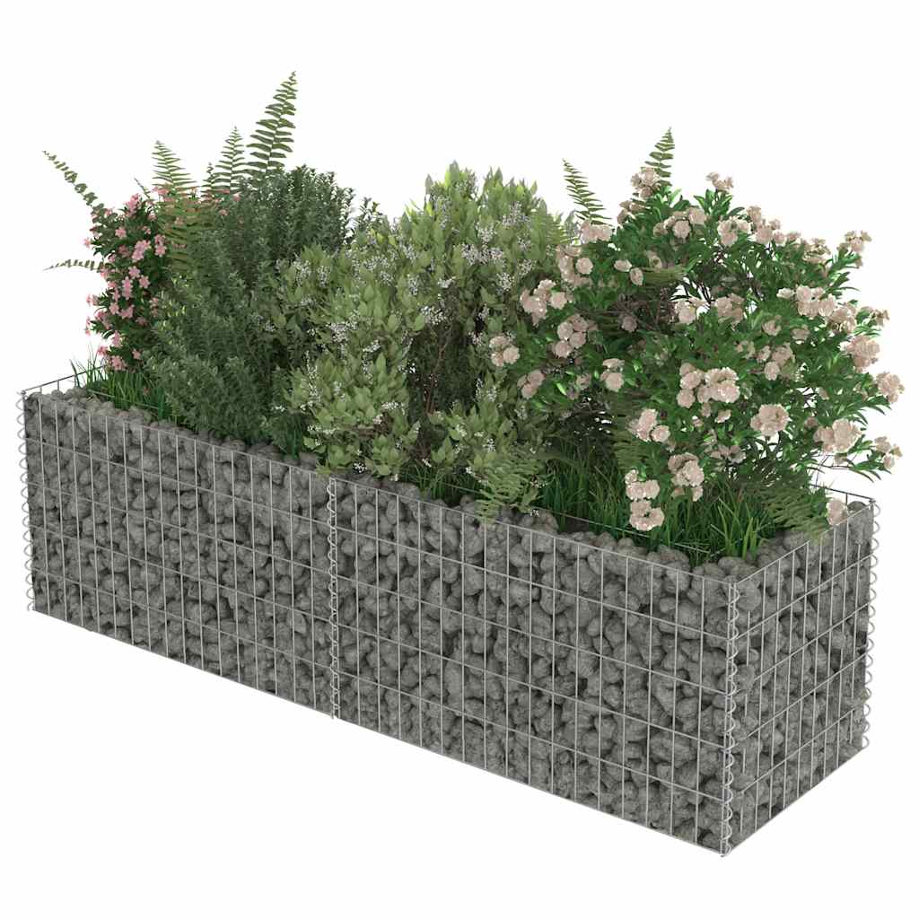Gabiono vazonas, galvanizuotas plienas, 180x50x50cm, aukštas Gabiono vazonas, galvanizuotas plienas, 180x50x50cm, aukštas - Image 4