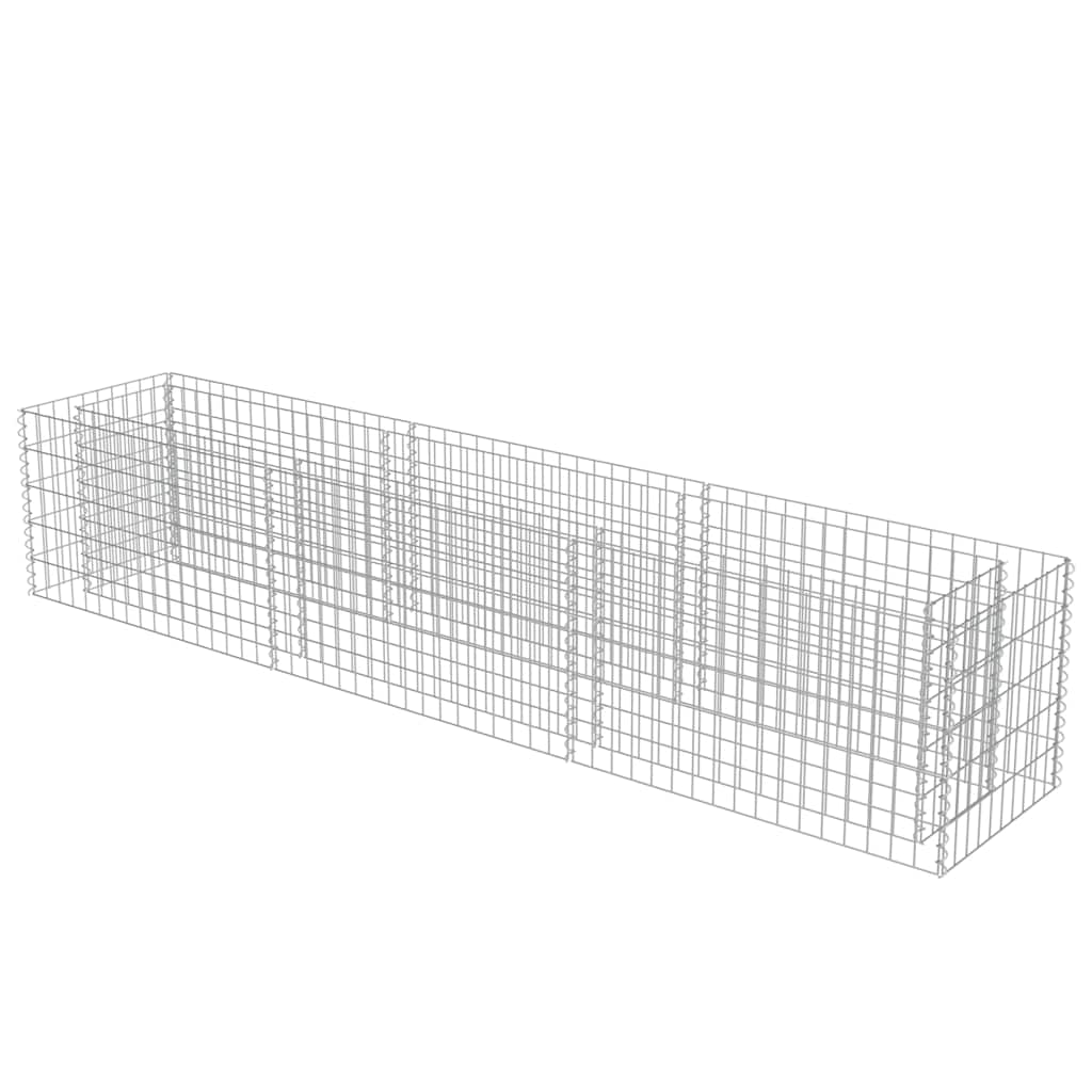 Gabiono vazonas, galvanizuotas plienas, 270x50x50cm, aukštas Gabiono vazonas, galvanizuotas plienas, 270x50x50cm, aukštas - Image 3