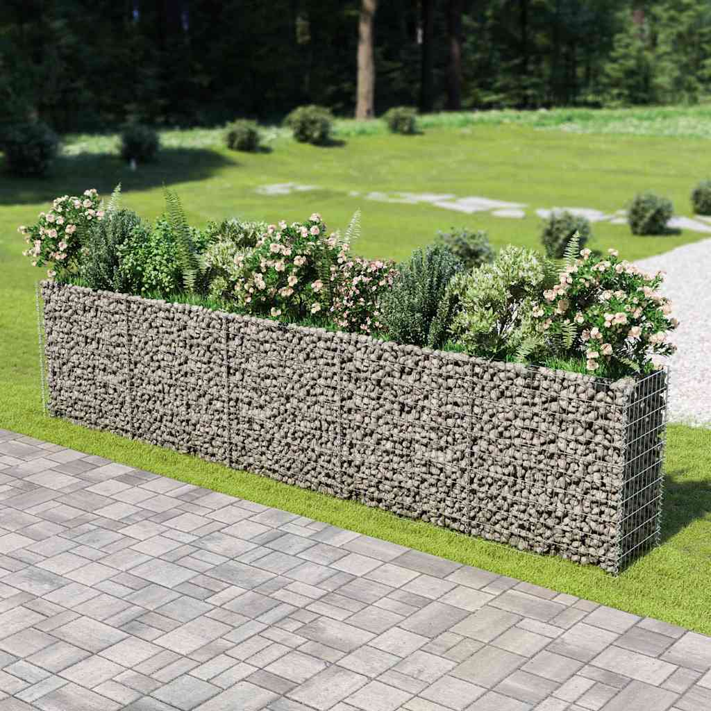 Gabiono vazonas, galvanizuotas plienas, 450x50x100cm, aukštas Gabiono vazonas, galvanizuotas plienas, 450x50x100cm, aukštas - Image 2