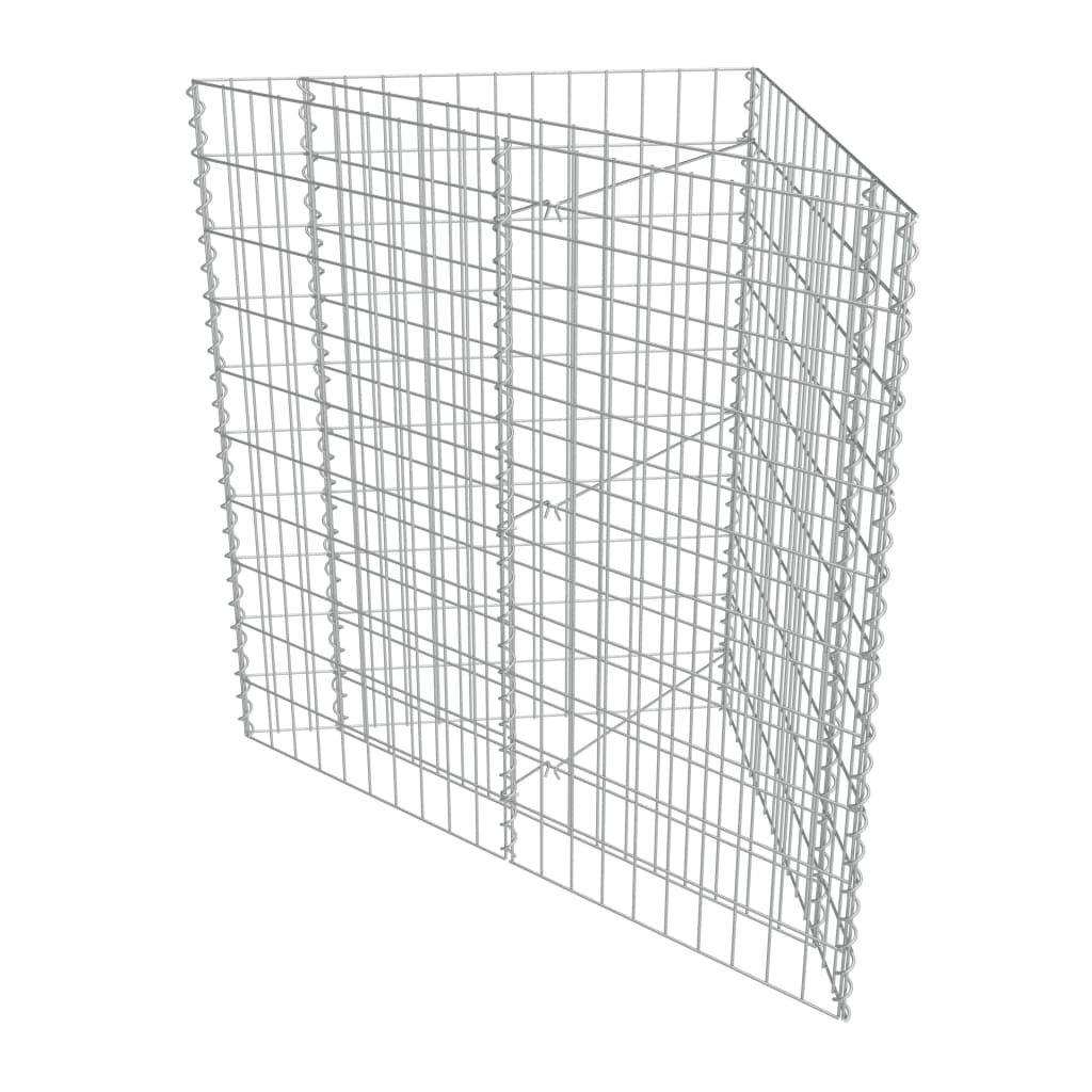 Gabiono vazonas, galvanizuotas plienas, 75x75x100cm, aukštas Gabiono vazonas, galvanizuotas plienas, 75x75x100cm, aukštas - Image 3