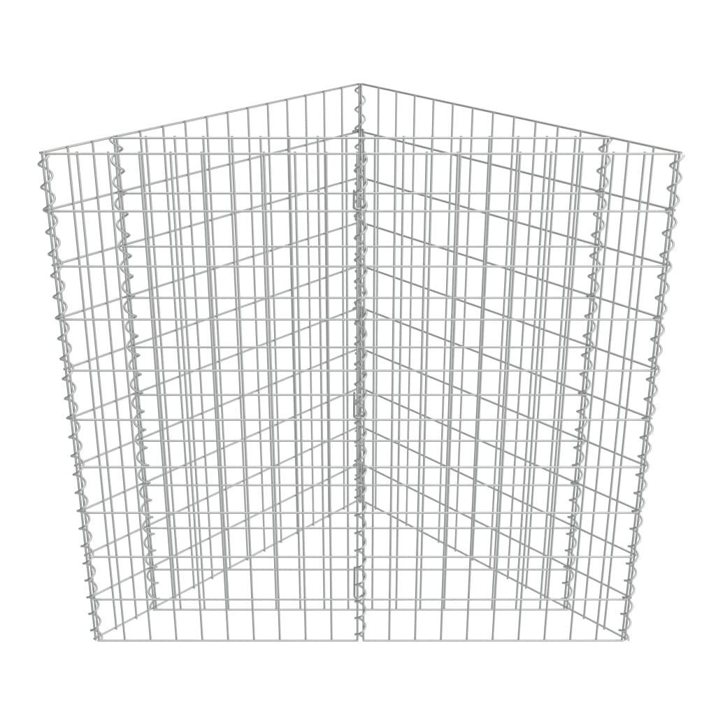 Gabiono vazonas, galvanizuotas plienas, 75x75x100cm, aukštas Gabiono vazonas, galvanizuotas plienas, 75x75x100cm, aukštas - Image 4