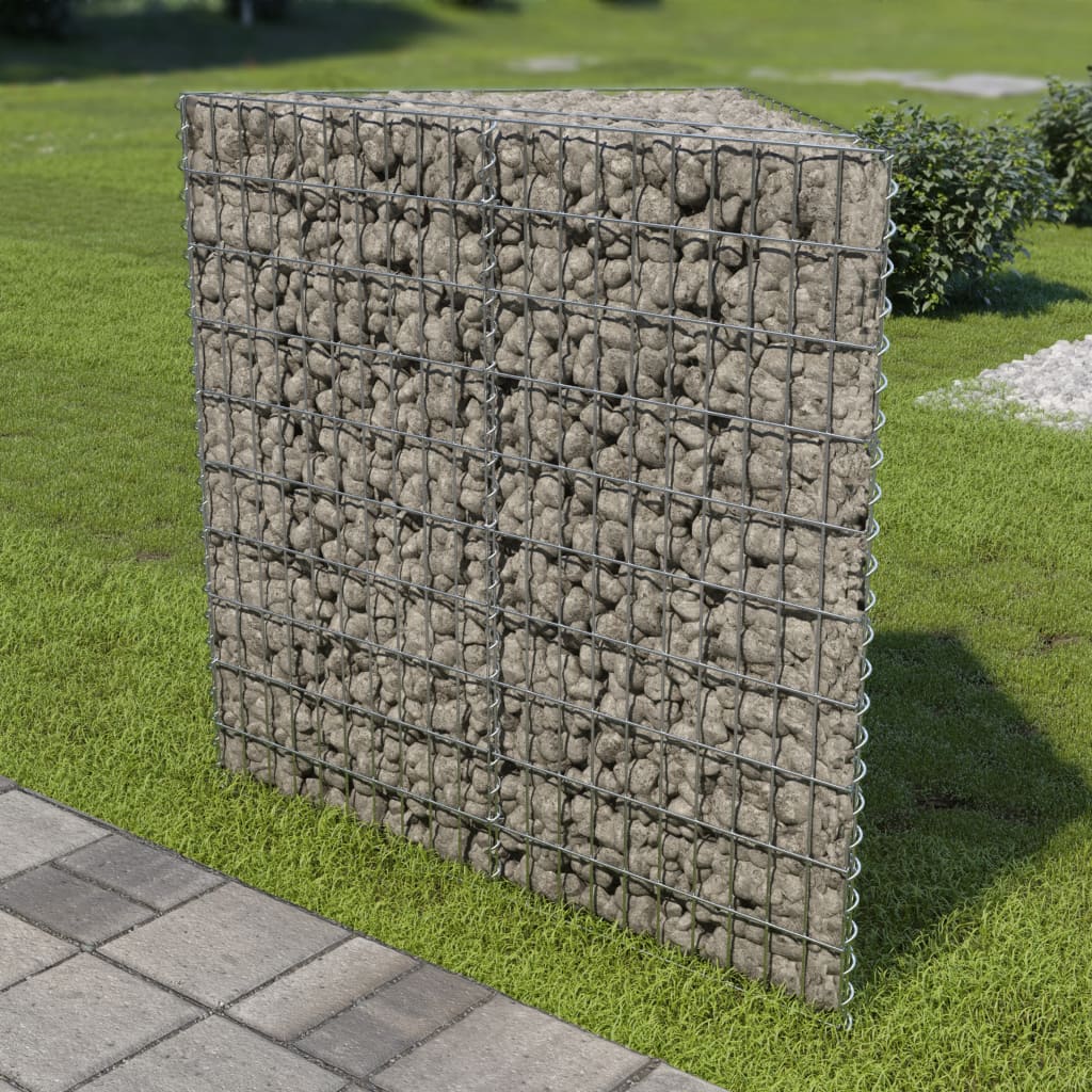 Gabiono vazonas, galvanizuotas plienas, 75x75x100cm, aukštas Gabiono vazonas, galvanizuotas plienas, 75x75x100cm, aukštas - Image 2