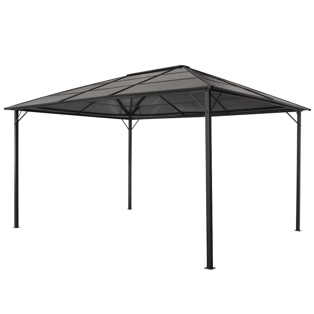 Pavėsinė su stogu, juoda, 4x3x2,6 m, aliuminis Pavėsinė su stogu, juoda, 4x3x2,6 m, aliuminis - Image 2