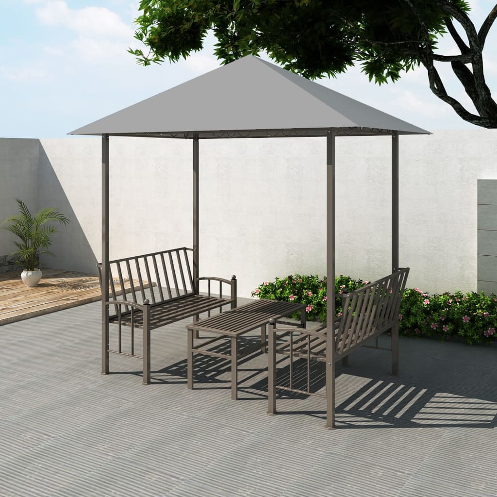 Sodo pavėsinė su stal. ir suol., antr. sp., 2,5×1,5×2,4m Sodo pavėsinė su stal. ir suol., antr. sp., 2,5x1,5x2,4m - Image 2