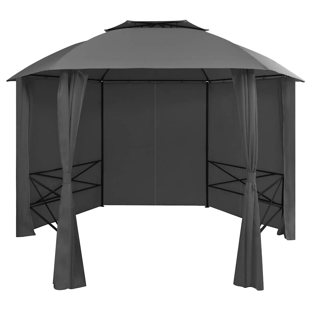 Sodo palapinė/tentas su užuolaidomis, 360x265cm, šešiakampė Sodo palapinė/tentas su užuolaidomis, 360x265cm, šešiakampė - Image 2