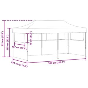 Išskleidžiama proginė palapinė, antracito spalva, 3x6m
