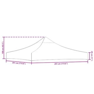 Proginės palapinės stogas, kreminės sp., 3x3 m