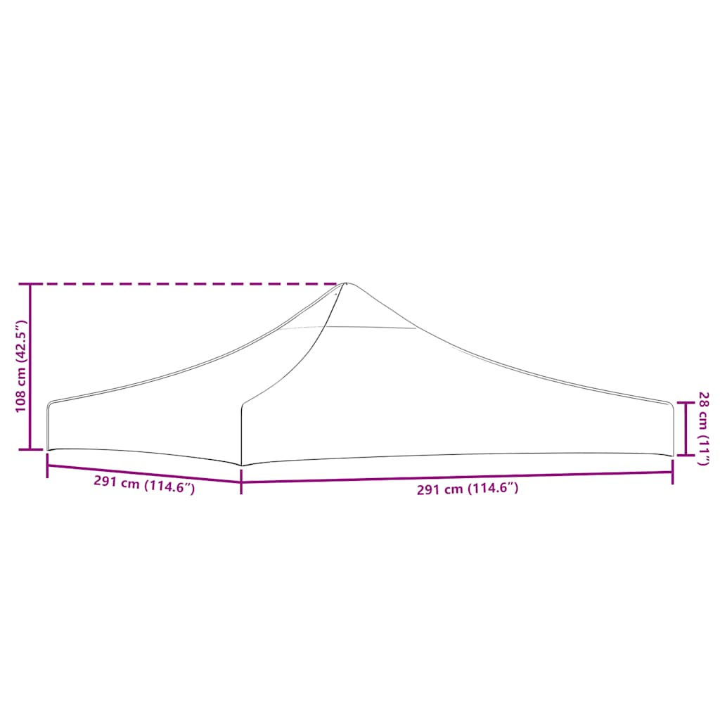 Proginės palapinės stogas, mėlynas, 3×3 m Proginės palapinės stogas, mėlynas, 3x3 m