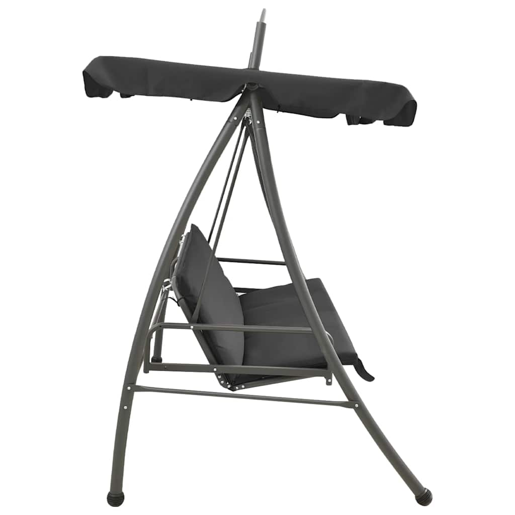 Lauko sūpynės su skliautu, antracito, 198x120x205cm, plienas Lauko sūpynės su skliautu, antracito, 198x120x205cm, plienas - Image 3