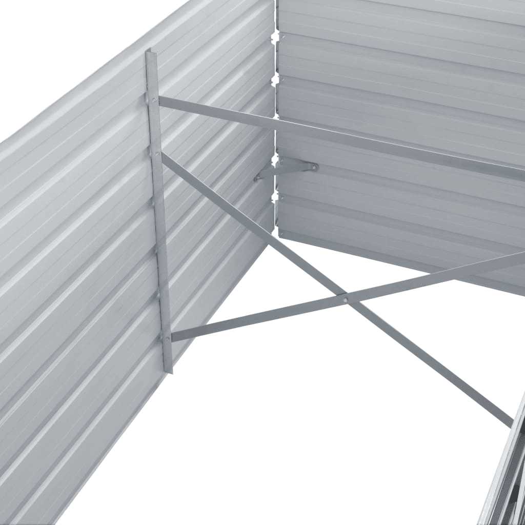 Lovelis, pilkas, galvanizuotas plienas, 240x80x77cm Lovelis, pilkas, galvanizuotas plienas, 240x80x77cm - Image 5