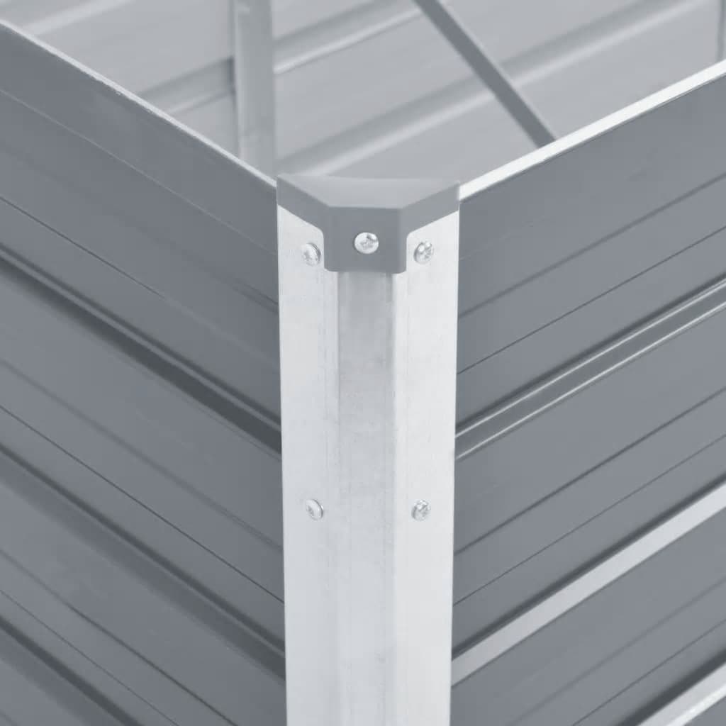 Lovelis, pilkas, galvanizuotas plienas, 240x80x77cm Lovelis, pilkas, galvanizuotas plienas, 240x80x77cm - Image 6