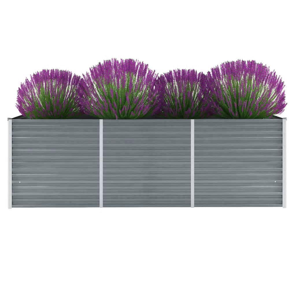 Lovelis, pilkas, galvanizuotas plienas, 240x80x77cm Lovelis, pilkas, galvanizuotas plienas, 240x80x77cm - Image 2