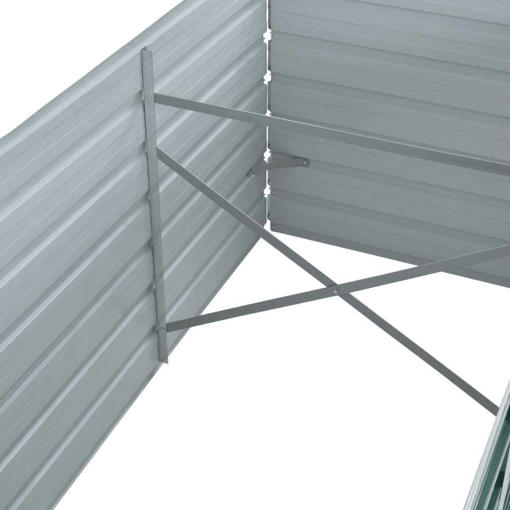 Lovelis, žalias, galvanizuotas plienas, 240x80x77cm Lovelis, žalias, galvanizuotas plienas, 240x80x77cm - Image 6