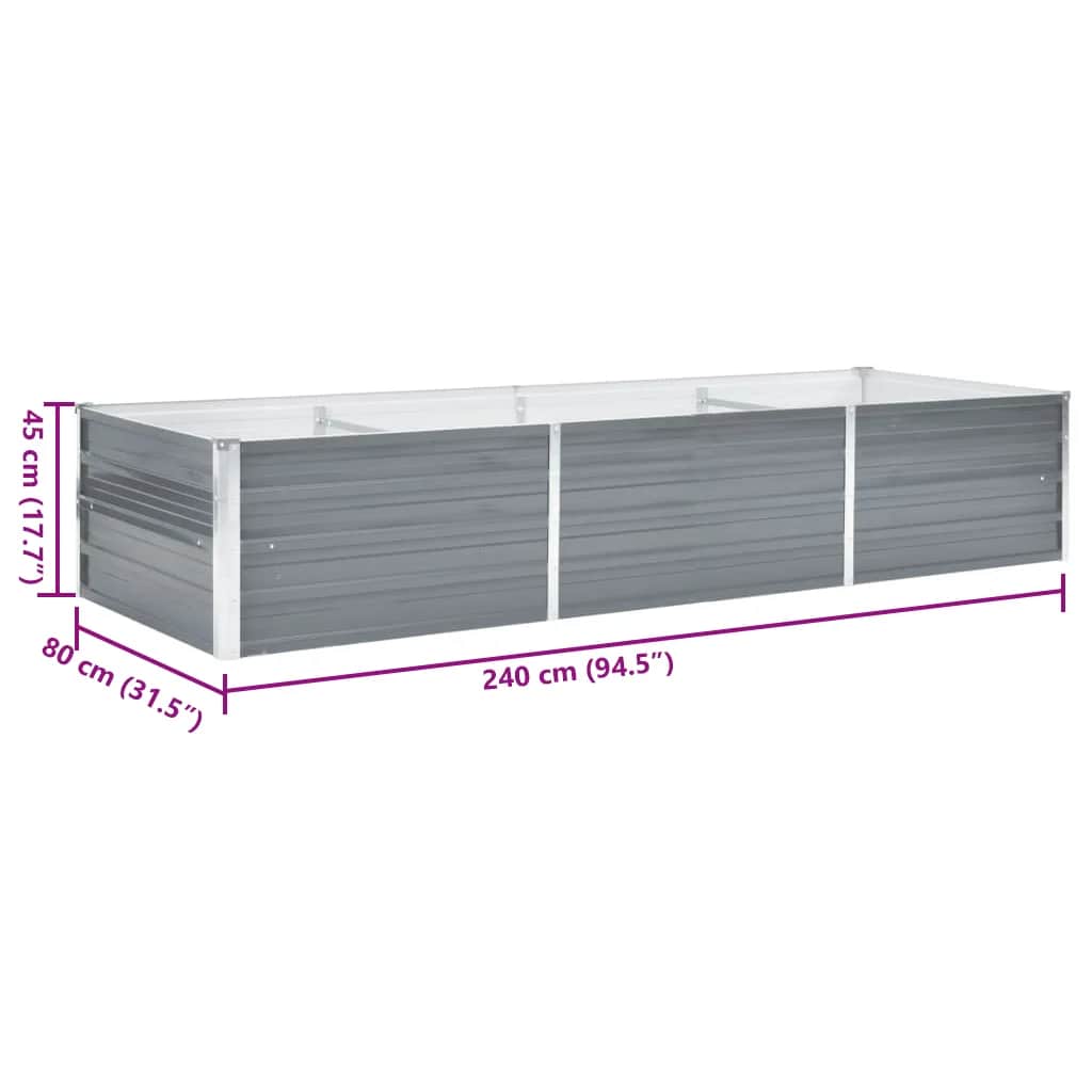 Lovelis, pilkas, galvanizuotas plienas, 240x80x45cm Lovelis, pilkas, galvanizuotas plienas, 240x80x45cm - Image 7