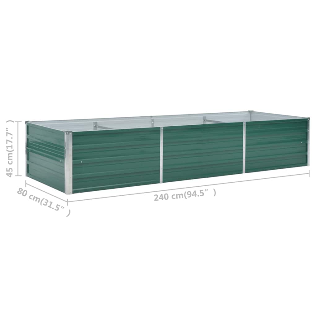 Lovelis, žalias, galvanizuotas plienas, 240x80x45cm Lovelis, žalias, galvanizuotas plienas, 240x80x45cm