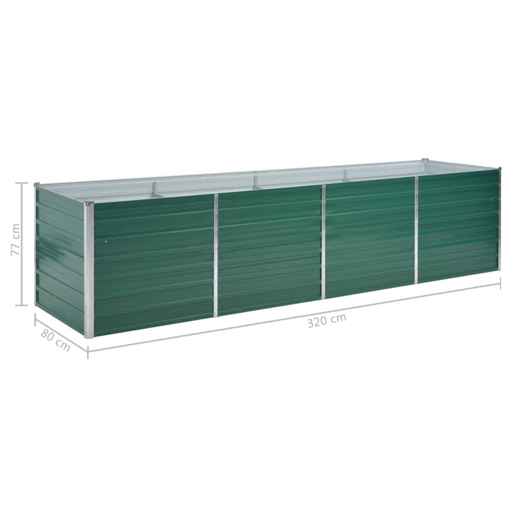 Lovelis, žalias, galvanizuotas plienas, 320x80x77cm Lovelis, žalias, galvanizuotas plienas, 320x80x77cm