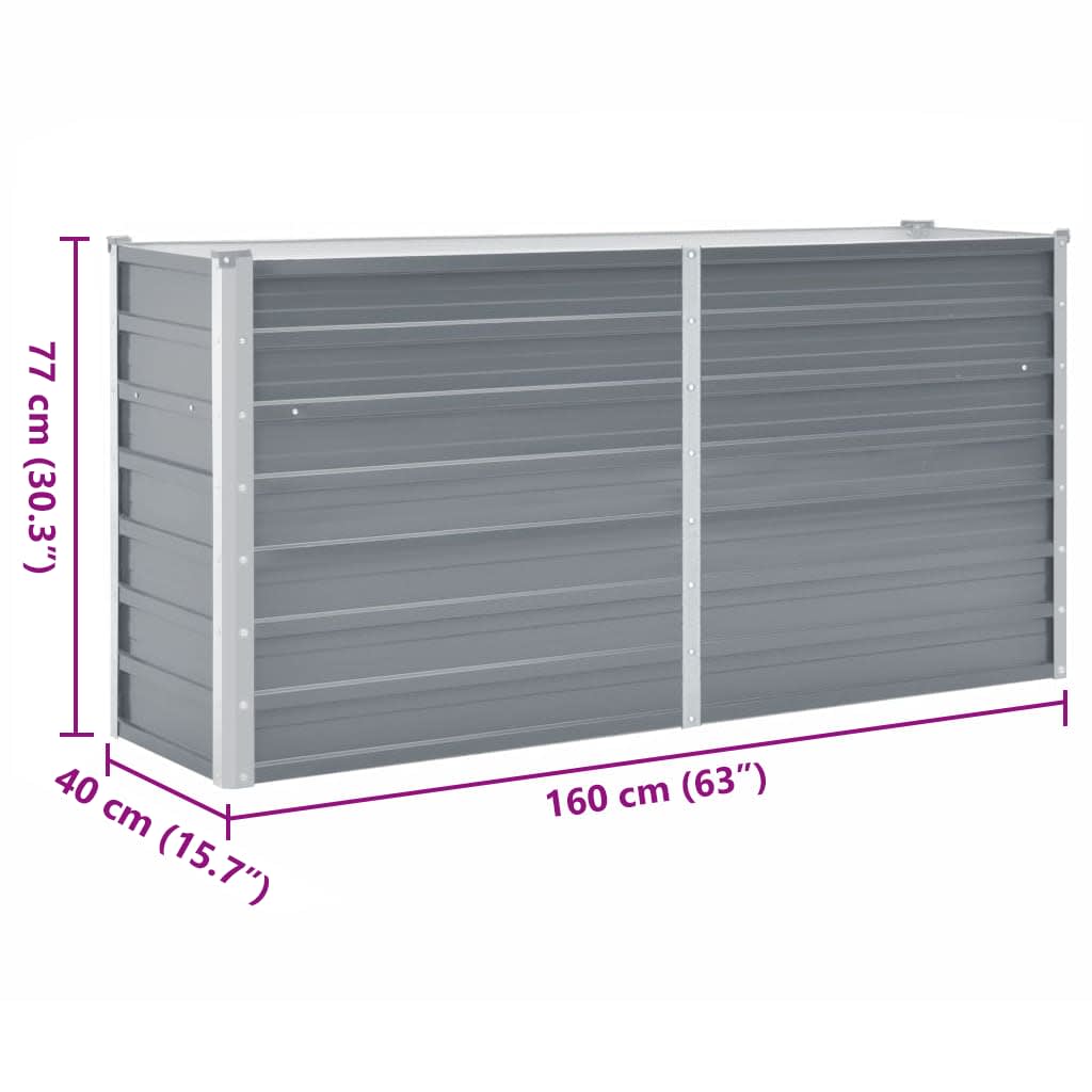 Lovelis, pilkos spalvos, 160x40x77cm, galvanizuotas plienas Lovelis, pilkos spalvos, 160x40x77cm, galvanizuotas plienas - Image 7