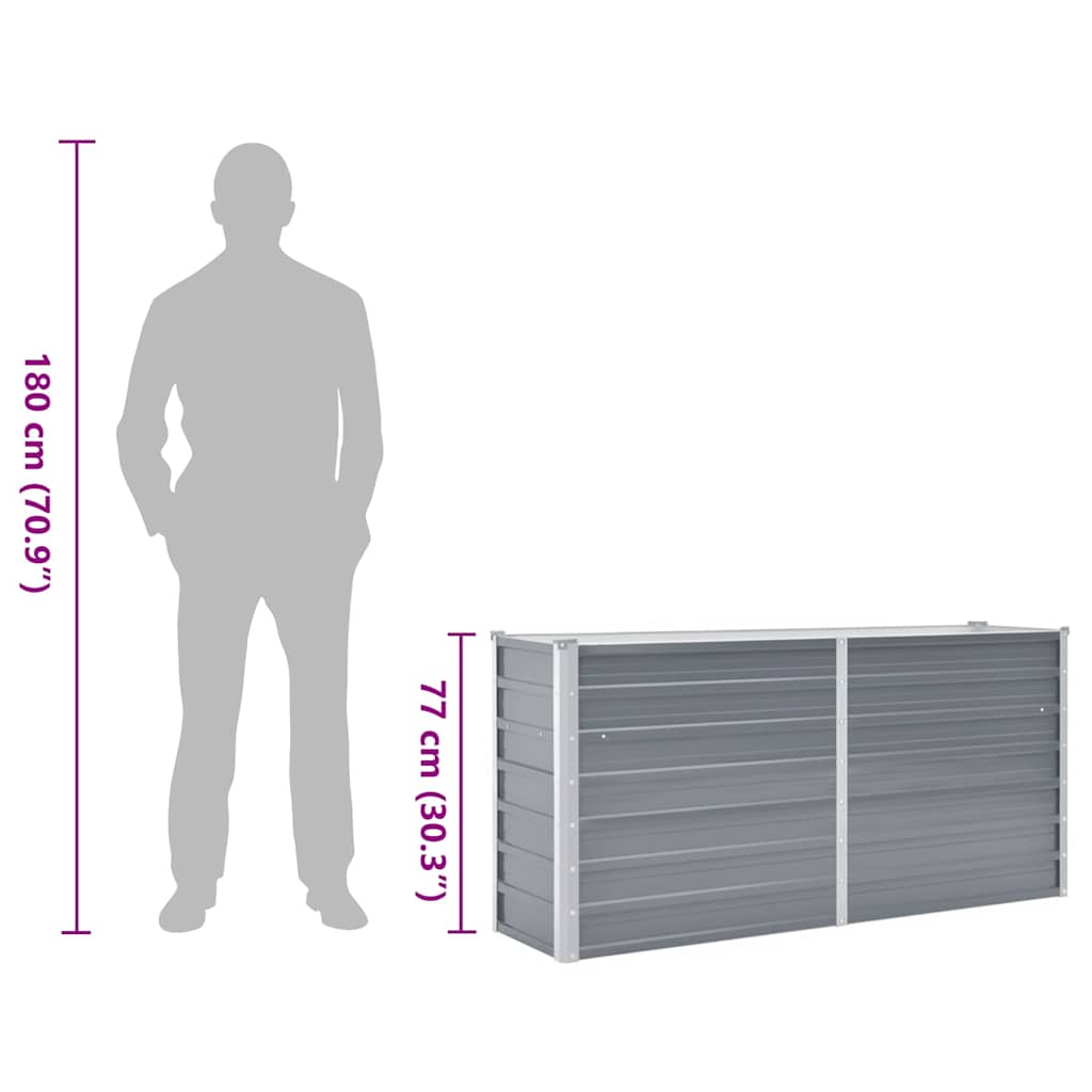 Lovelis, pilkos spalvos, 160x40x77cm, galvanizuotas plienas Lovelis, pilkos spalvos, 160x40x77cm, galvanizuotas plienas