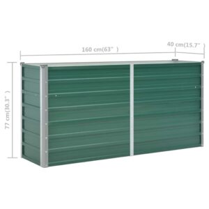 Lovelis, žalias, galvanizuotas plienas, 160x40x77cm