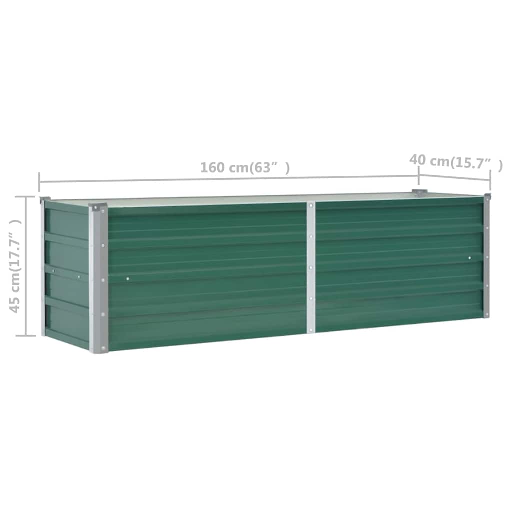 Lovelis, žalias, galvanizuotas plienas, 160x40x45cm Lovelis, žalias, galvanizuotas plienas, 160x40x45cm